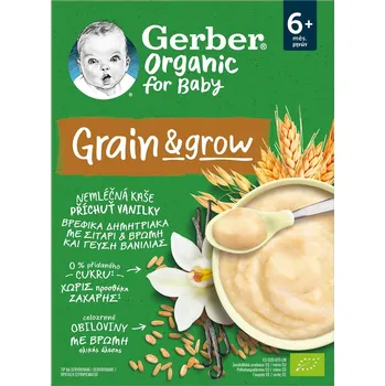 Dětská kaše Gerber Organic BIO Nemléčná kaše s příchutí vanilky