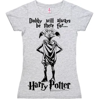 Pánské tričko Dámské tričko Harry Potter: Dobby Logo (M) šedé bavlna