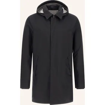 Herno Pánský Kabát S Odnímatelnou Kapucí, černá, 52