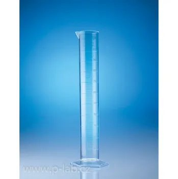 Válec odměrný vysoký TPX třídy A s reliéfní stupnicí | VITLAB (Objem (ml): 250, Dělení (ml): 2,0, Tolerance (&plusmn ml): 1,00, Průměr (mm): 44, Výška (mm): 315, Balení (ks): 1)