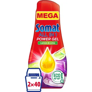 Somat All in 1 Lemon & Lime gel do myčky na nádobí (1,44 l)