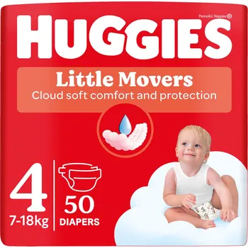 Plenkové kalhoty Huggies® Little Movers jednorázové plenky 4 (7–18 kg)