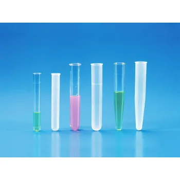 Zkumavka s vyhnutým okrajem na jedno použití (Objem (ml): 10, Tvar dna: kónické, Rozměry (mm): 16 x 101, Materiál: PP, Maximální RCF: 3000 x g, Balení (ks): 1 000)