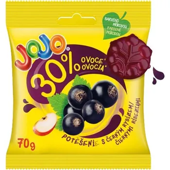 Bonbon Jojo Potěšení Černý rybíz želé bonbóny s ovocným pyré
