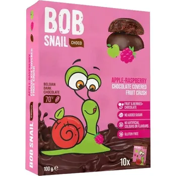 Sušená potravina Šnek Bob Ovocná pochoutka v čokoládě jablko a malina