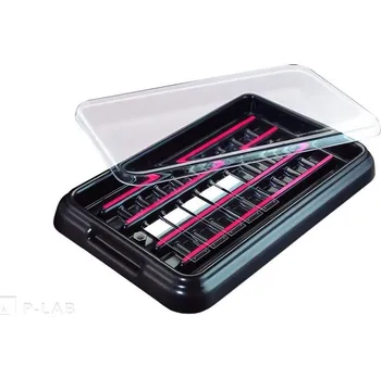 Tác na barvení preparátů | SIMPORT (Kapacita : 10 preparátů, Barva víka: černá, Zboží: Tác s víkem)