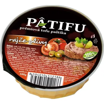 Rostlinná pomazánka Pâtifu rajče a olivy