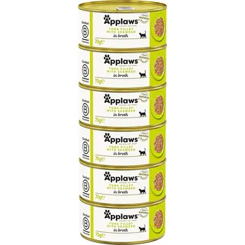 Krmivo pro kočku Applaws Cat konzerva tuňák a mořské řasy pro kočky (6×70 g)