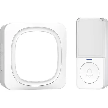 Stavební výplň Solight bezdrátový zvonek a noční světélko, do zásuvky, 150m, bílý, learning code