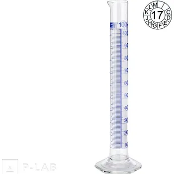 Válec odměrný vysoký třídy A, se Schellbachovým pruhem | DURAN® (Objem (ml): 1 000, Dělení (ml): 10,0, Tolerance (ml): &plusmn5,00, Průměr (mm): 65, Výška (mm): 470, Balení (ks): 1)