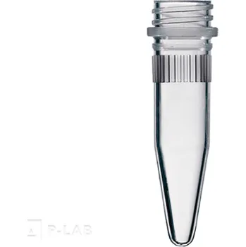 Laboratorní baňka Mikrozkumavka čirá | SSI (Objem (ml): 2,0, Typ zkumavky: kónický, Dělení: ano, Popisovací plocha: ano, Balení (ks): 500)