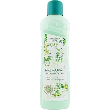 Koupelová pěna Bohemia Herbs mléko a zelený čaj krémová pěna do koupele 1 l