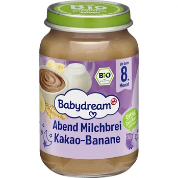 Dětská kaše Babydream BIO Mléčná kaše s banány a kakaem