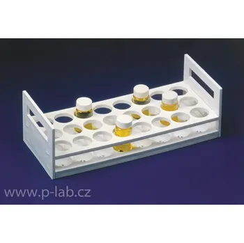 Stojánek na scintilační lahvičky | BEL-ART (Popis: Stojánek na scintilační lahvičky, Uspořádání otvorů: 3 × 8, Balení (ks): 1)