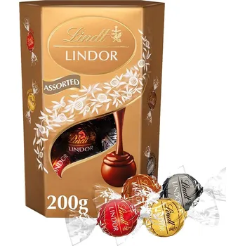 Lindt Bonboniéra LINDOR čokoládové pralinky směs zlatý mix