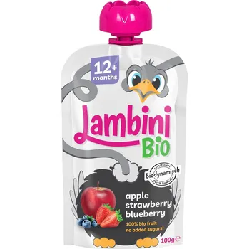 Lambini BIO Demeter kapsička jablko, jahoda a borůvka