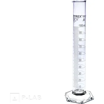 Válec odměrný vysoký třídy A, kalibrační certifikát | PYREX® (Objem (ml): 100, Dělení (ml): 1,0, Tolerance (ml): &plusmn0,50, Průměr (mm): 29,0, Výška (mm): 260, Balení (ks): 2)