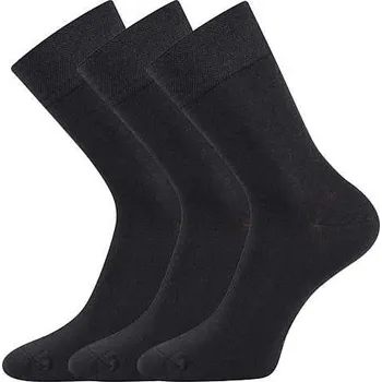 Pánské ponožky LONKA Ponožky slabé jednobarevné ELI tmavě šedé (3 páry) 43-46 113459