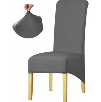 Podsedák POTAH na židli ŠIKMÝ XXL HLADKÝ TMAVĚ ŠEDÝ vysoké opěradlo