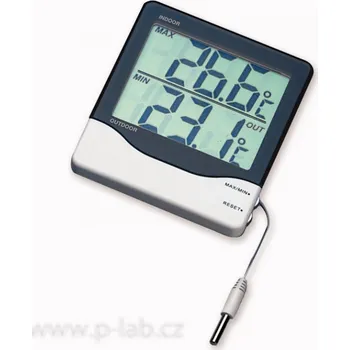 Teploměr digitální se dvěma čidly s velkým displejem (Popis: Teploměr s velkým displejem)