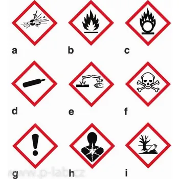 Štítky bezpečnostní dle GHS (piktogramy) (Popis: Štítek GHS05 - korozivní a žíravé látky, Obrázek: e, Balení: 1 rolička)