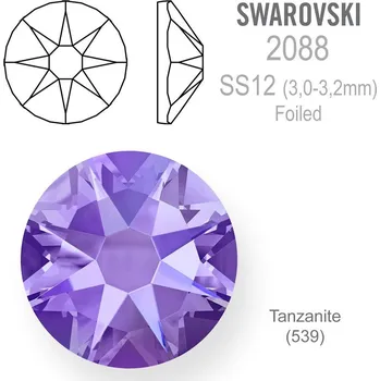 Módní doplněk SWAROVSKI 2088 XIRIUS FOILED velikost SS12 barva TANZANITE