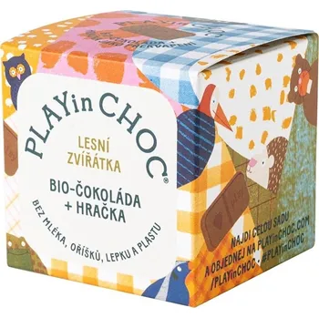 Čokoláda PLAYin CHOC BIO Čokoláda s hračkou, lesní zvířátka