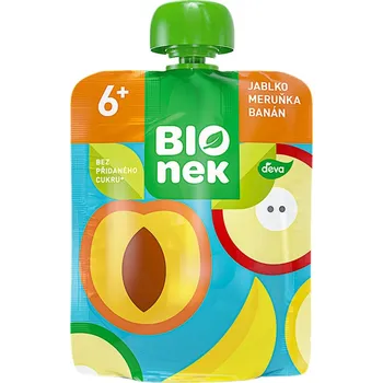 Dětská výživa BIOnek BIO Ovocná kapsička jablko, meruňka a banán