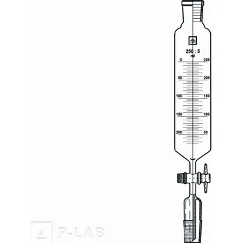 Nálevka přikapávací s teflonovým kladívkem (Objem (ml): 25, Dělení (ml): 0,5, NZ: 14/23, Balení (ks): 1)