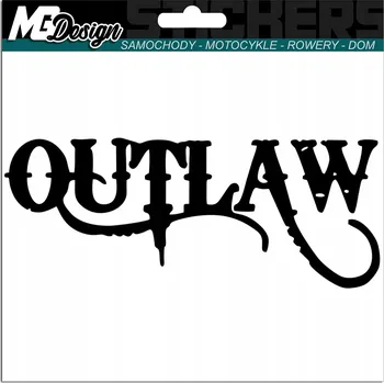 Samolepicí dekorace na vozidlo SAMOLEPKA na auto OUTLAW Mimo zákon BANDYTA ILLEGAL 18x7