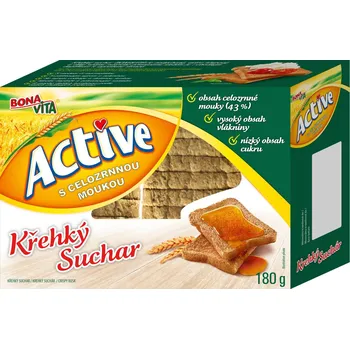 Trvanlivě pečivo Bonavita Active Křehký suchar s celozrnnou moukou