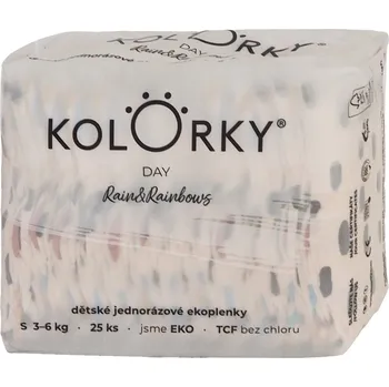 Plena Kolorky EKO Jednorázové plenky day S déšť a duhy (3–6 kg) 25 ks