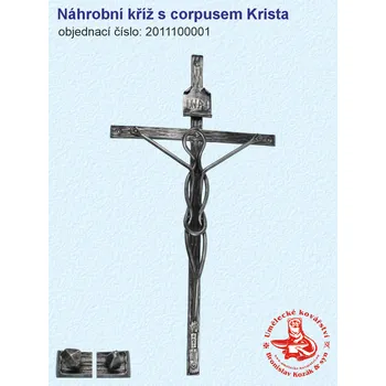 Smuteční dekorace Náhrobní kříž s corpusem Krista - 2011100001