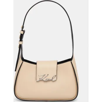 Kabelka Kožená kabelka Karl Lagerfeld A1W30149 béžová 01X, vel. ONE SIZE