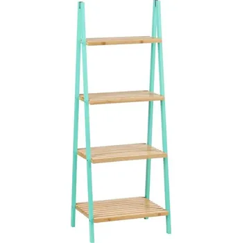 Koupelový kartáč Berilo Polička do koupelny Mátová Přírodní Bambus Dřevo 4 úrovně (40 x 109 x 30 cm)