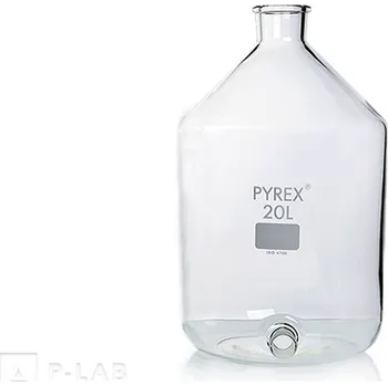 Láhev s nezabroušeným hrdlem (Objem (ml): 10 000, Průměr (mm): 227, Výška láhve bez zátky (mm): 398, Vnitřní horní průměr hrdla (mm): 59, Balení (ks): 1)