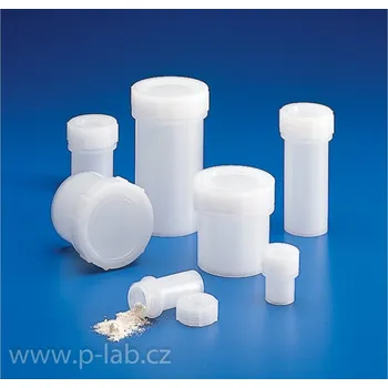 Laboratorní baňka Nádobka válcová na vzorky | KARTELL (Objem (ml): 60, Průměr (mm): 35, Výška (mm): 94, Síla stěny (mm): 1,7, Balení (ks): 10)