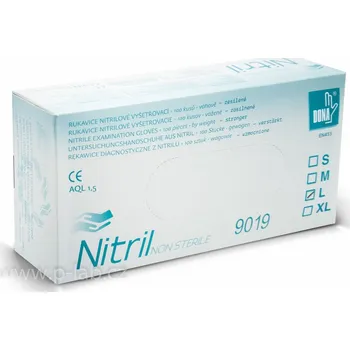 Pracovní rukavice Rukavice vyšetřovací nitrilové zesílené | VULKAN-MEDICAL (Velikost: L, Balení (ks): 100)