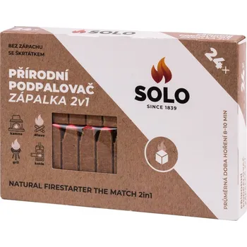 Podpalovač Solo Přírodní podpalovač zápalka 2v1