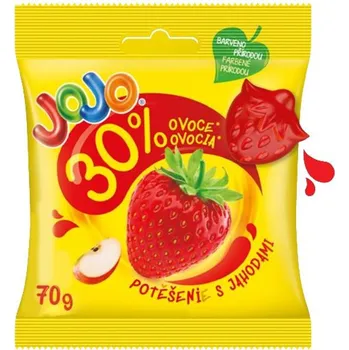 Bonbon Jojo Potěšení Jahoda želé bonbóny s ovocným pyré