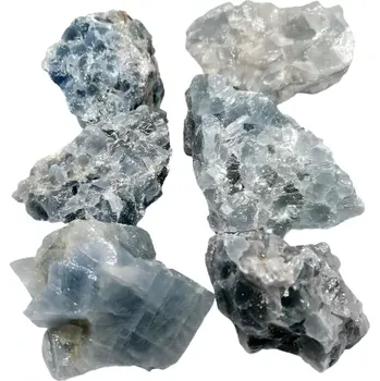 Přírodní kámen Modrý kalcit přírodní kousky velké cca 5 cm
