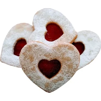 Trvanlivě pečivo Merhautovo pekařství Linecká srdíčka 4 ks