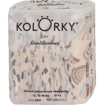 Plena Kolorky EKO Jednorázové plenky day XL déšť a duhy (12–16 kg) 17 ks