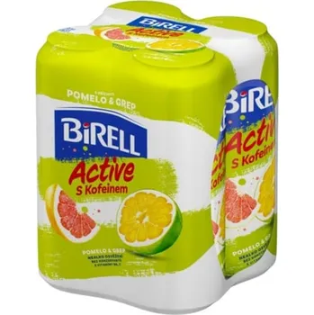 Pivo Birell Active Pomelo a grep s kofeinem 4×0,5 l plech