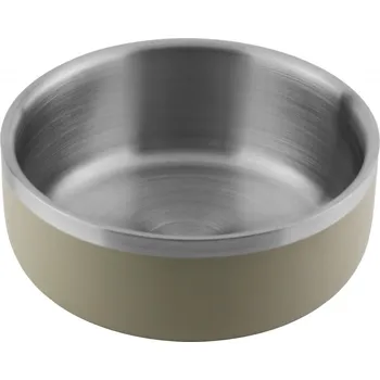 Miska pro psa Miska Huhubamboo nerezová šedá s dvojitou stěnou 700 ml