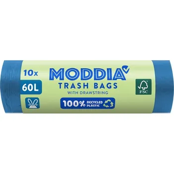 Pytle na odpadky Moddia Odpadkové pytle 60 l se zatahovací páskou