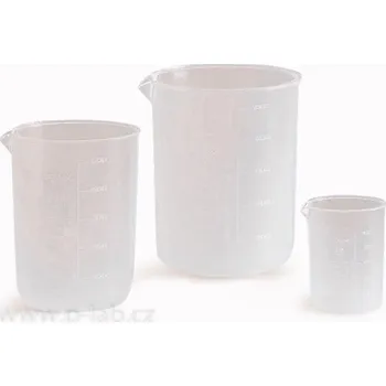 Kádinka nízká tenkostěnná PFA s reliéfní orientační stupnicí (Objem (ml): 1 000, Dělení (ml): 100, Průměr (mm): 105 , Výška (mm): 141, Balení (ks): 1)