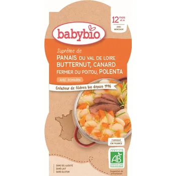 Babybio BIO Pastiňák s máslovou dýní, kachnou a polentou (2×200g)