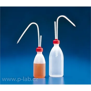 Střička úzkohrdlá PE se dvěma trubičkami (Objem (ml): 1 000, Průměr (mm): 95, Výška (mm): 220, Balení (ks): 1)