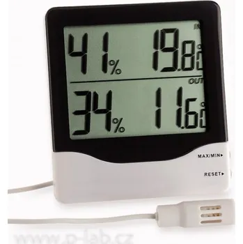 Domácí teploměr Teploměr/vlhkoměr digitální s externími a interními čidly | DOSTMANN (Popis: Digitální teploměr/vlhkoměr s externími a interními sondami)
